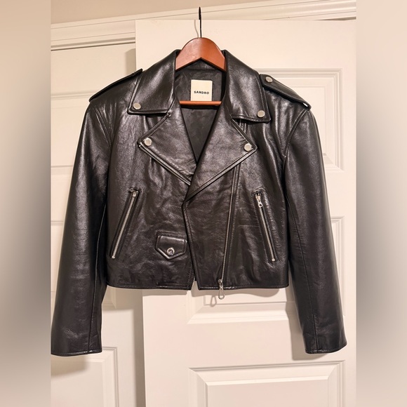 Sandro Leather Jacket - Picture 2 of 7